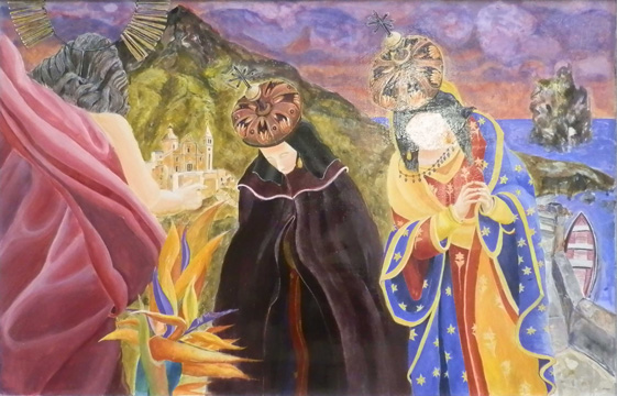 Ostern auf Stromboli, 2013, Acryl, 110 x 160 cm
