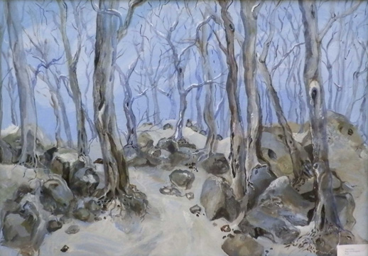Weg am Burgstein, 2013, Acryl, 100 x 75 cm
