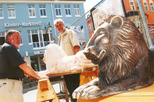 Installation des Klostermarktbrunnens
