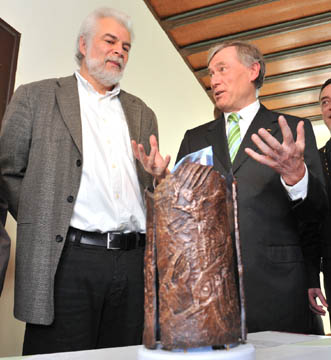 Bundesprsident Horst Khler im Gesprch mit Peter Luban (Foto: Andreas Wetzel)
