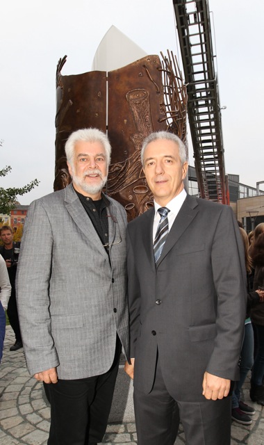 Peter Luban mit Ministerpräsident Stanislaw Tillich
